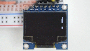 Next bus alerts scrolling on the OLED screen with a Particle Photon