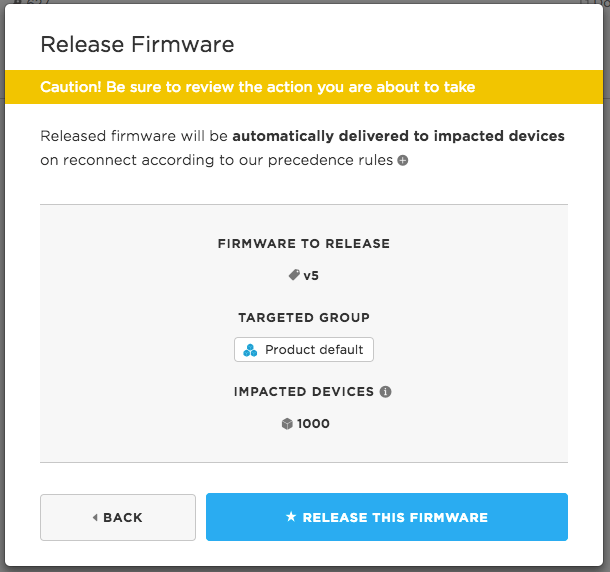 Release firmware confirmation