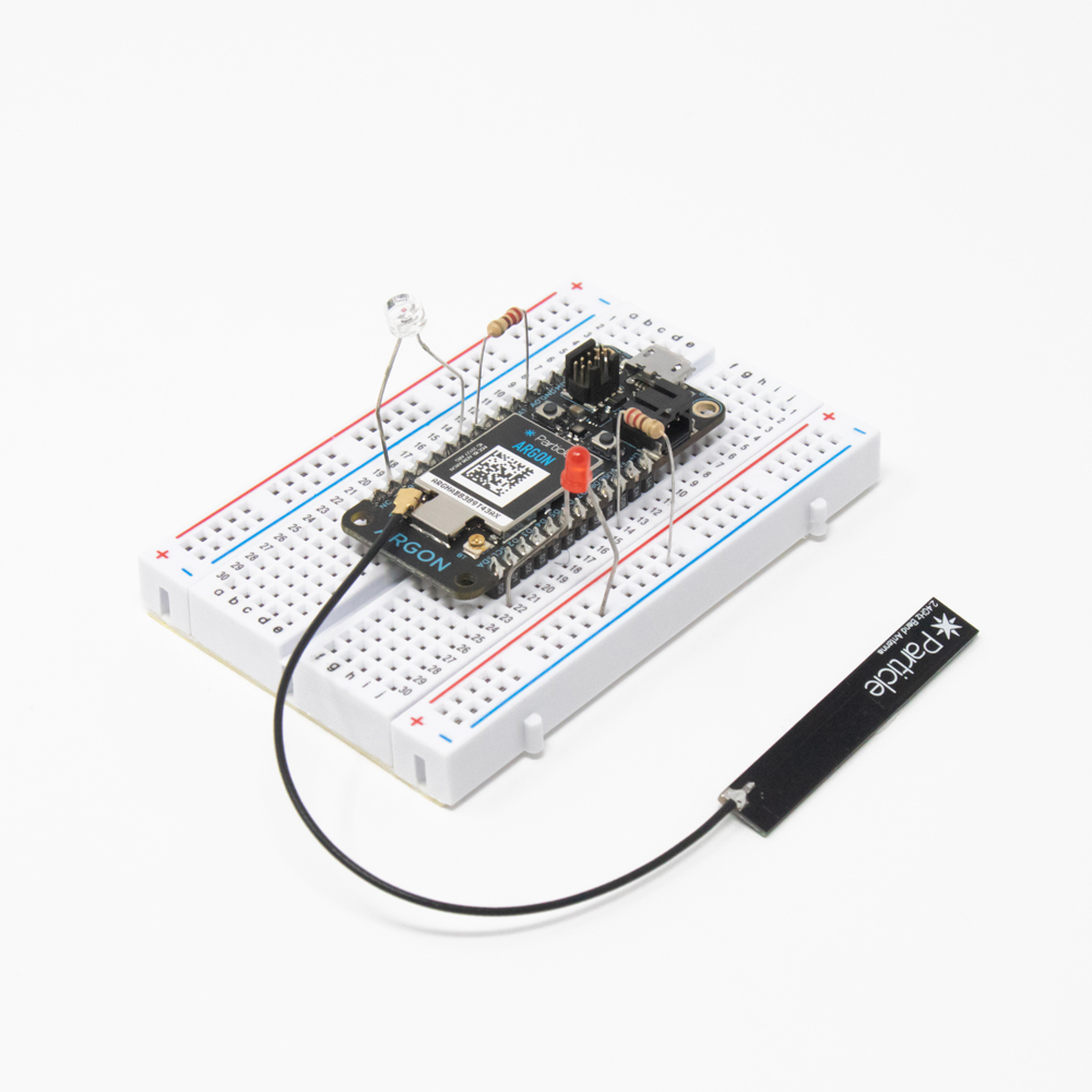 Image of the Argon in a breadboard