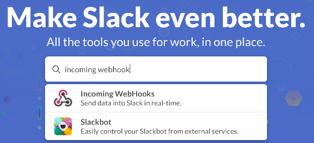 Add a new Slack webhook