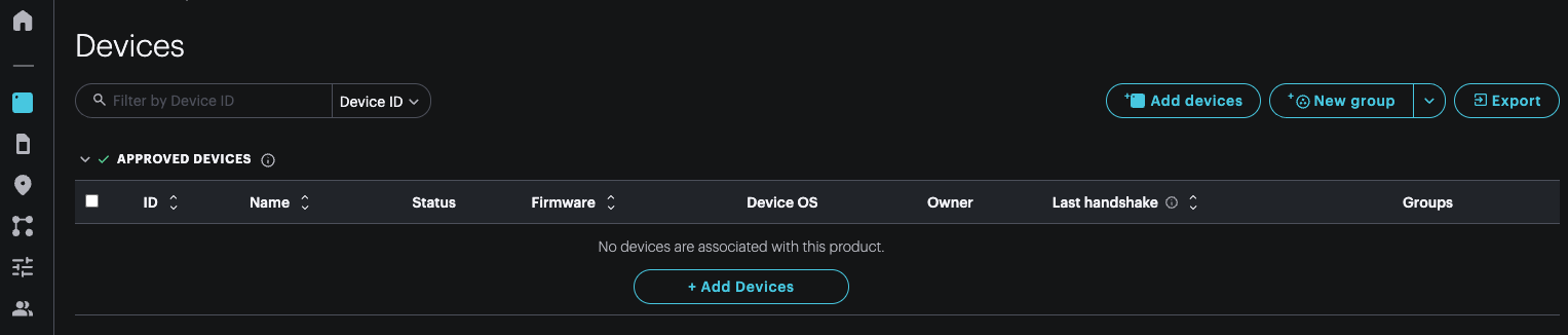 Product device list