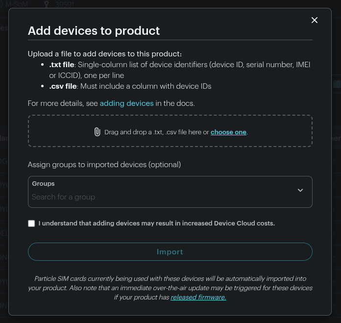 Add many devices