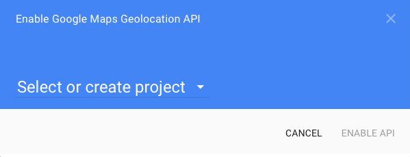 Select or create project