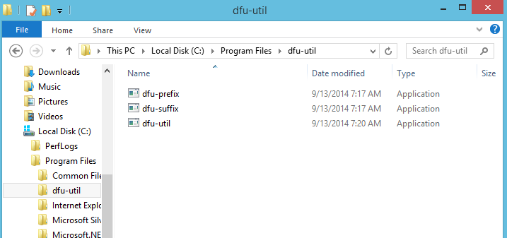 Copy DFU files
