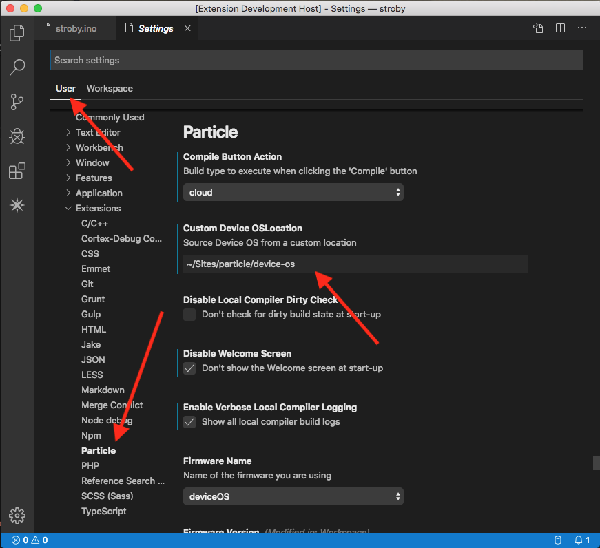 Particle Global Settings