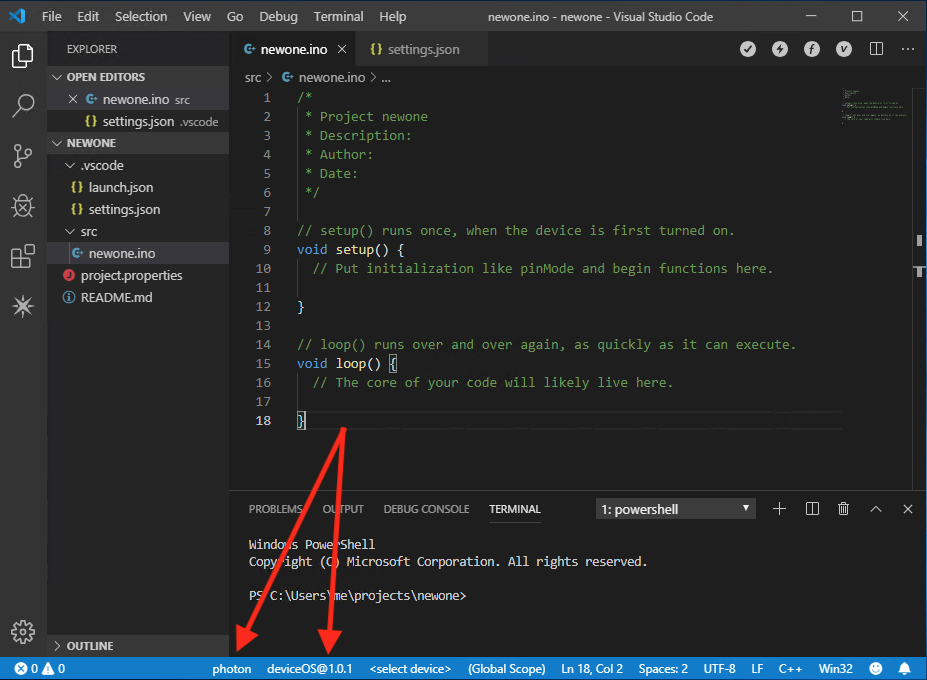 Particle Project Settings