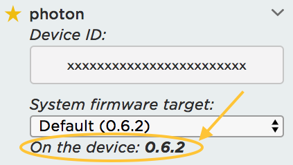 Find Device OS in the Web IDE