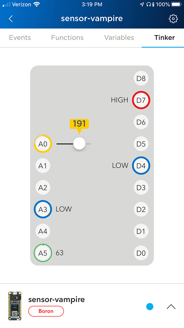 particle photon ios app builder