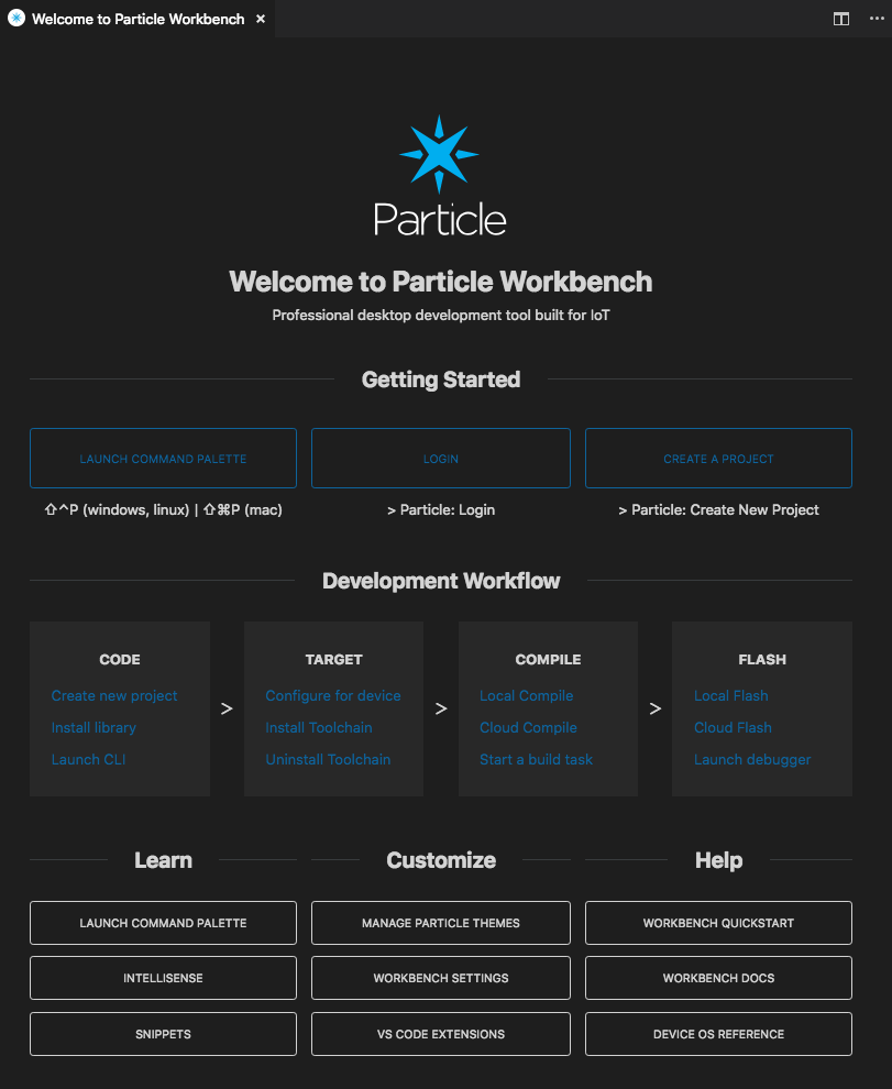 Workbench Getting Started Particle