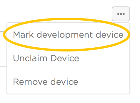 Mark development device